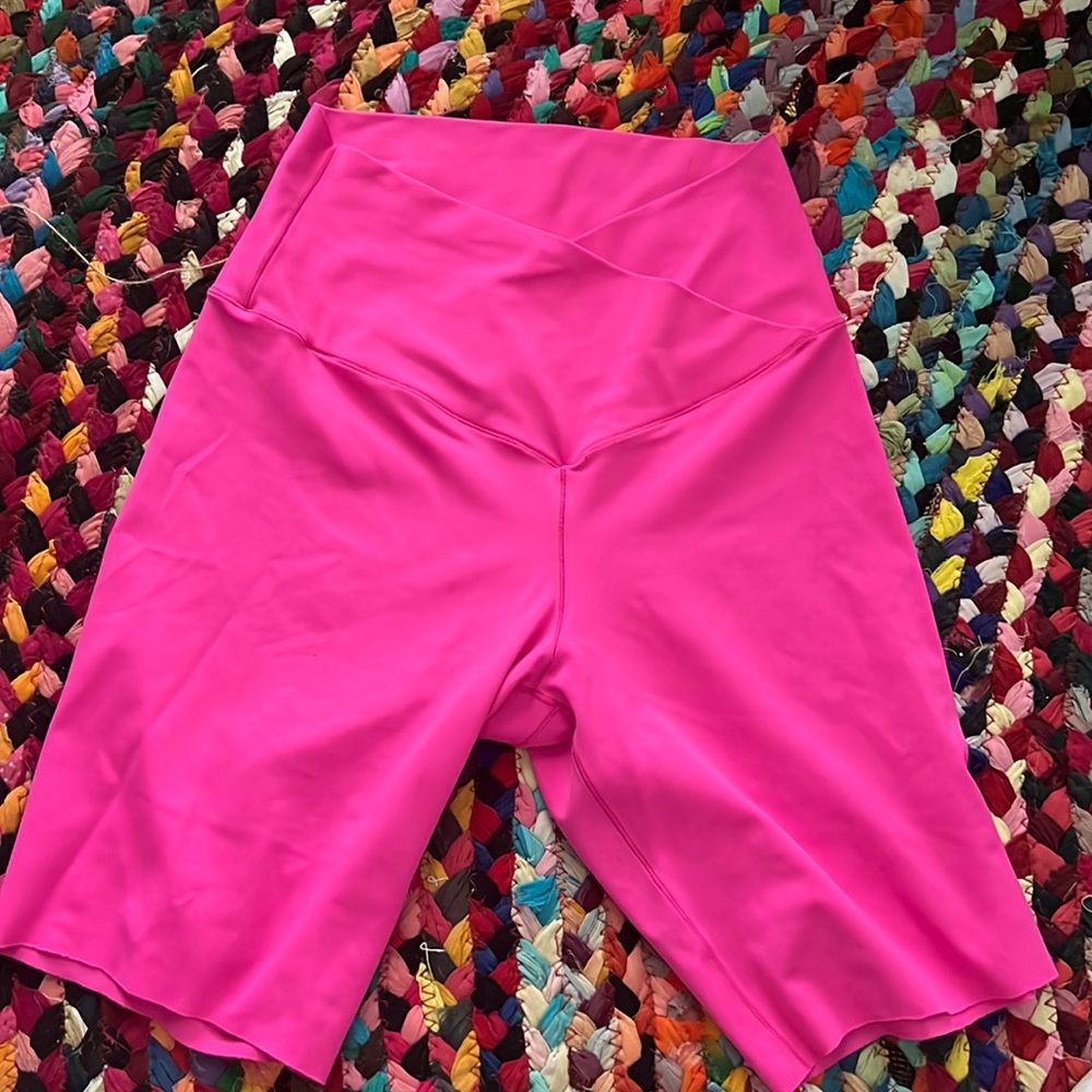 HOT PINK BIKER SHORTS